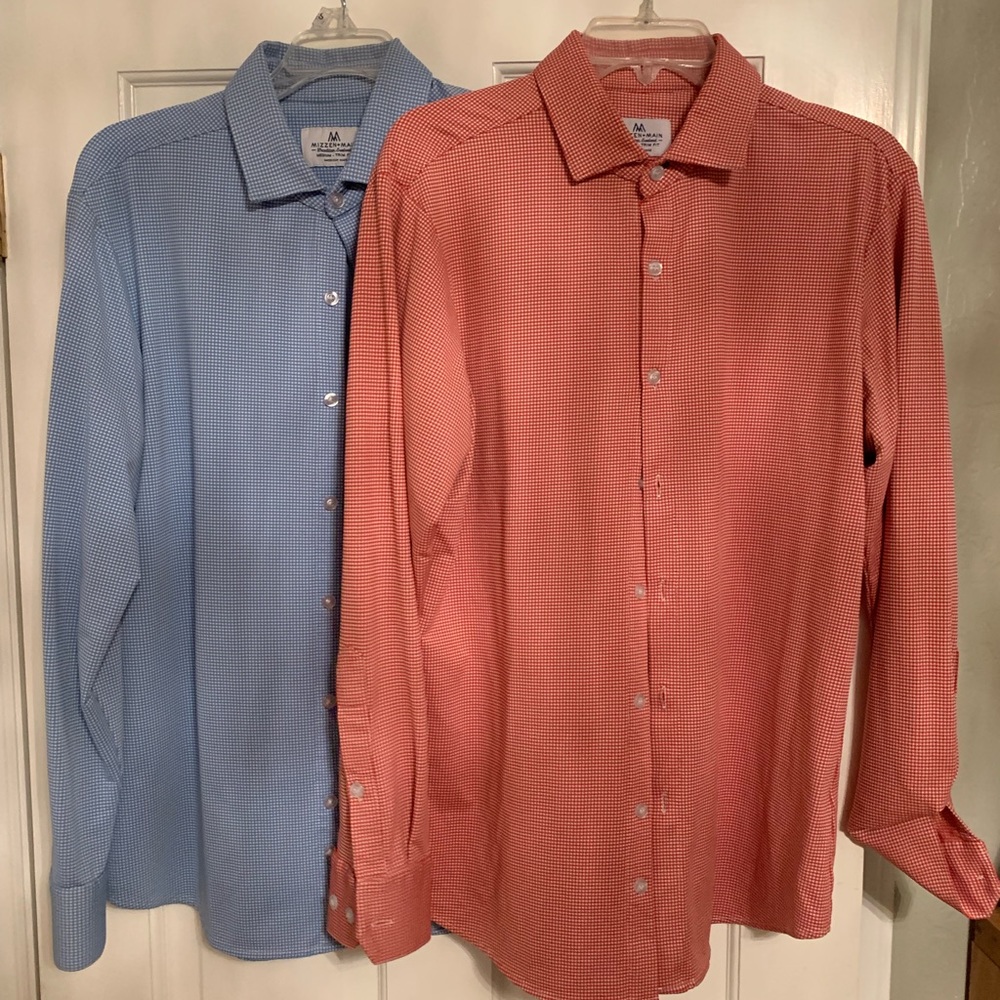 2 mizzen & main M long sleeve button downs